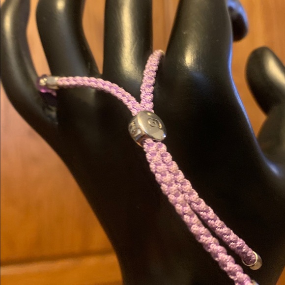 Amethyst bracelet on adjustable cord - Picture 2 of 4